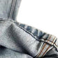 CHROME HEARTS Blue Jeans With Black Leather Crosses