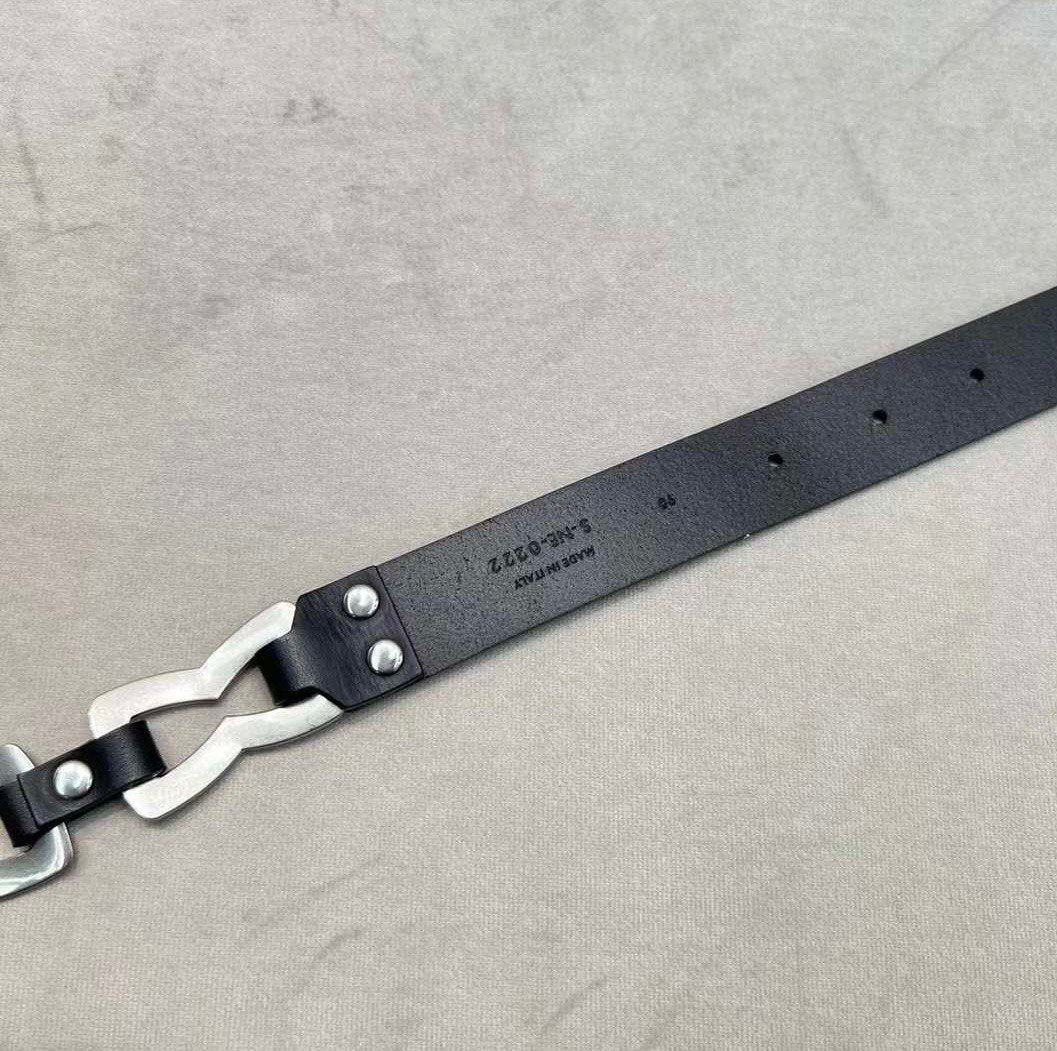 CELINE Black Leather Belt