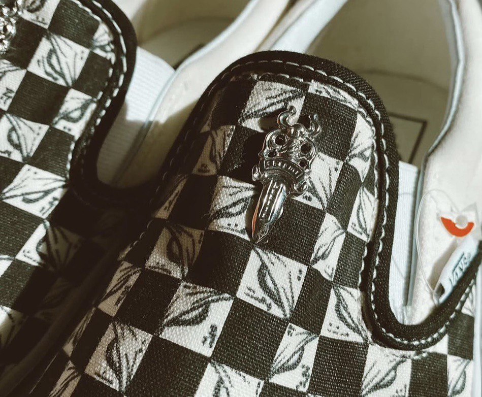 CHROME HEARTS & VANS Matty Boy "99 Eyes" Checkered Slip-On