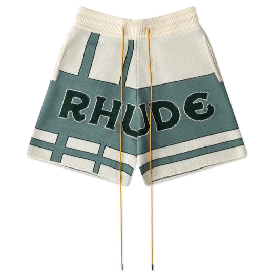 RHUDE Palm Pima Cotton and Cashmere-Blend Jacquard Shorts