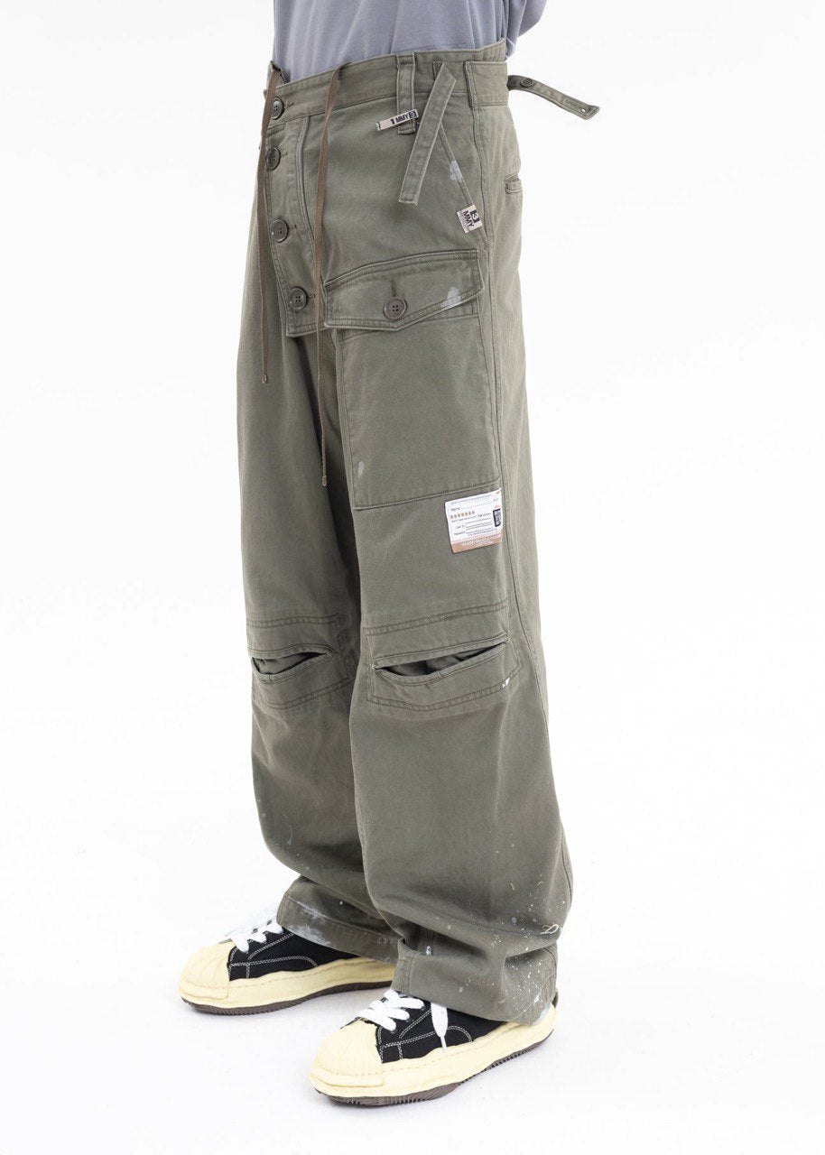 MIHARA YASUHIRO Khaki Slide Piece Military Pants