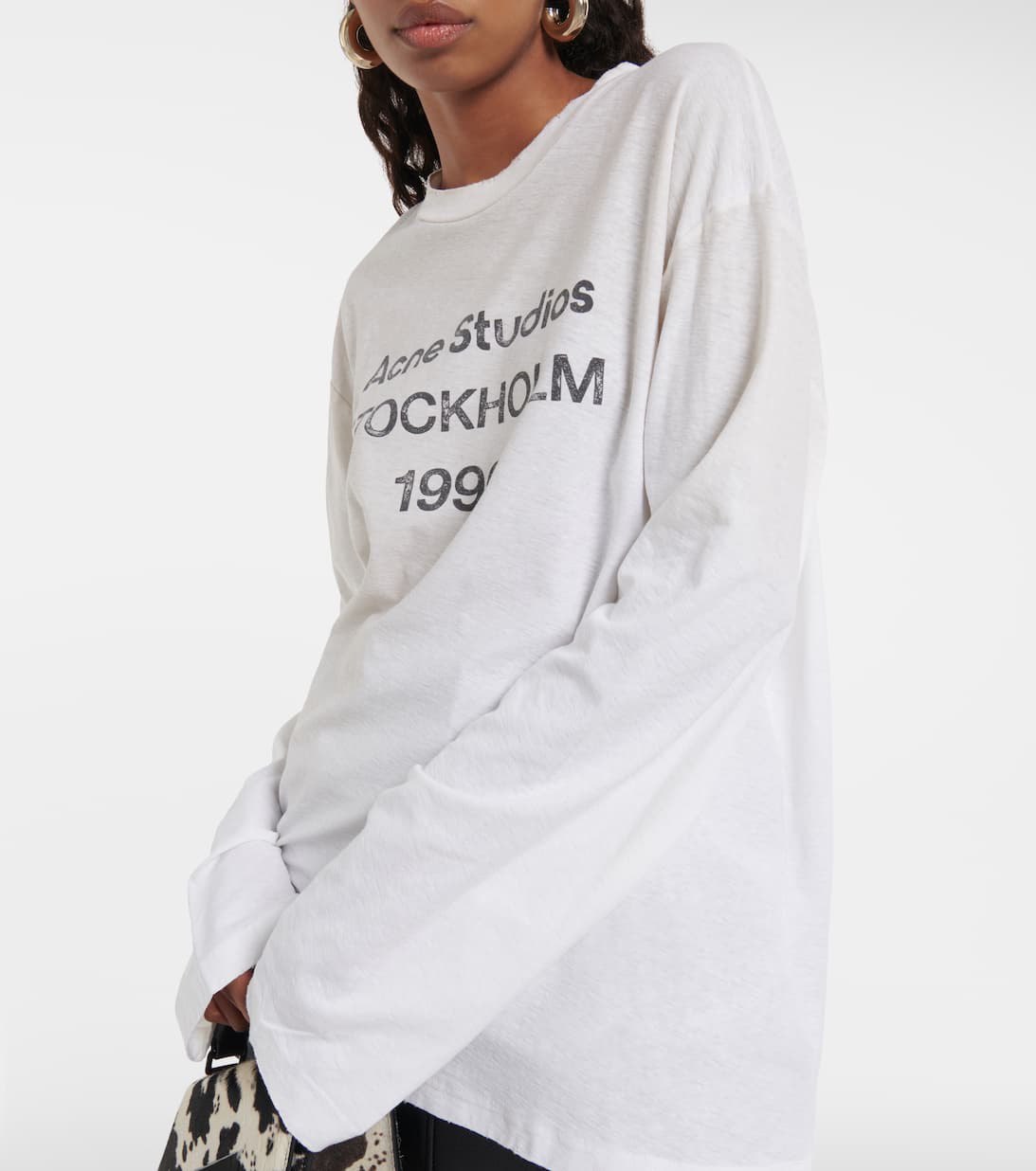 ACNE STUDIOS Logo Print Long Sleeve T-shirt