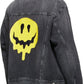 BALENCIAGA Logo Smile Japanese Cotton Denim Jacket