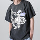 SAINT MICHAEL Graphic-Print Distressed Cotton T-shirt