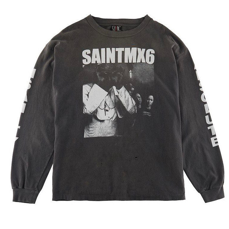 SAINT MICHAEL Graphic-Print Long-Sleeve T-Shirt