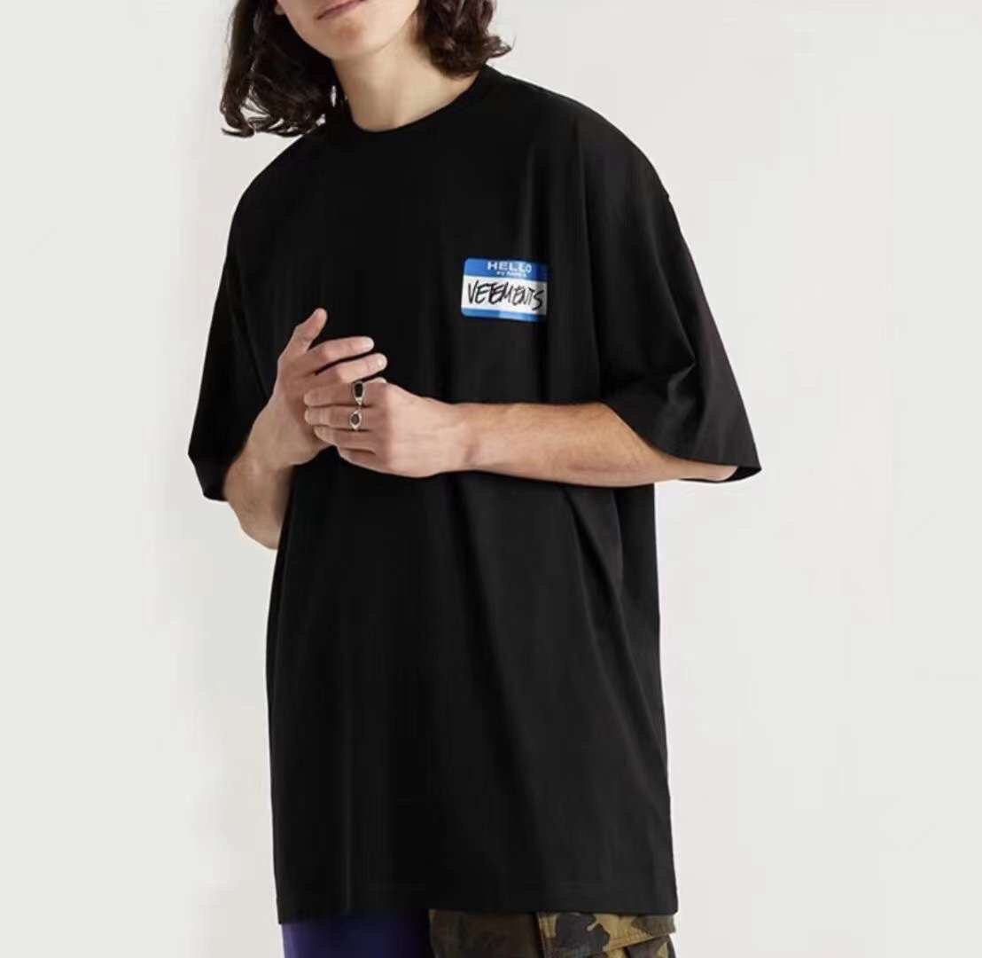 VETEMENTS 'My Name Is' Black T-Shirt