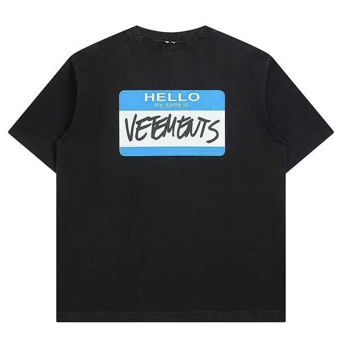 VETEMENTS 'My Name Is' Black T-Shirt