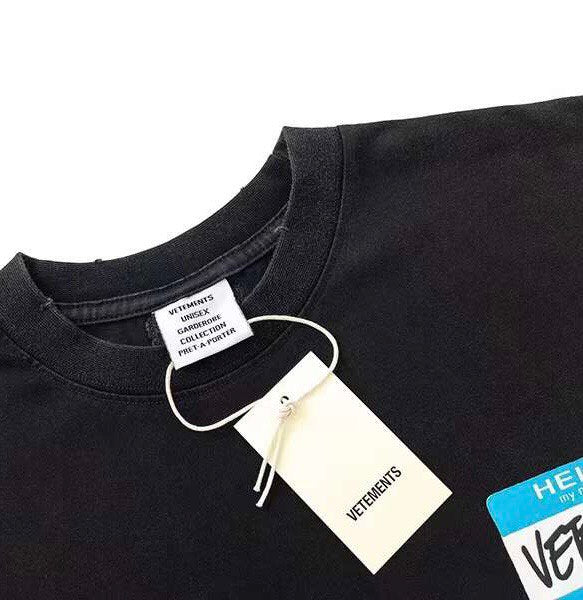 VETEMENTS 'My Name Is' Black T-Shirt