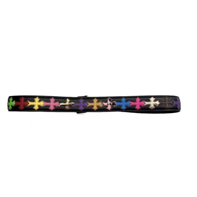 CHROME HEARTS Multicolor Cross Leather Belt