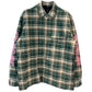 CHROME HEARTS Plaid Flannel Green Shirt