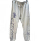 SAINT MICHAEL Logo Distressed Cotton Sweatpants - Grey,Multi