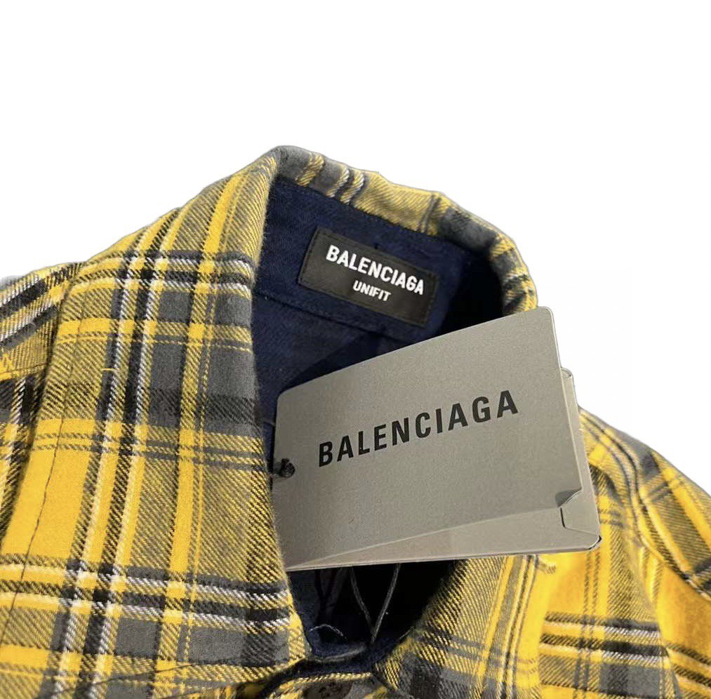 BALENCIAGA Reversible Shirt - Yellow Grey