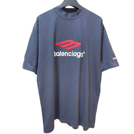 BALENCIAGA 3B Sports Icon T-Shirt Medium Fit In Black Faded