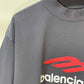 BALENCIAGA 3B Sports Icon T-Shirt Medium Fit In Black Faded