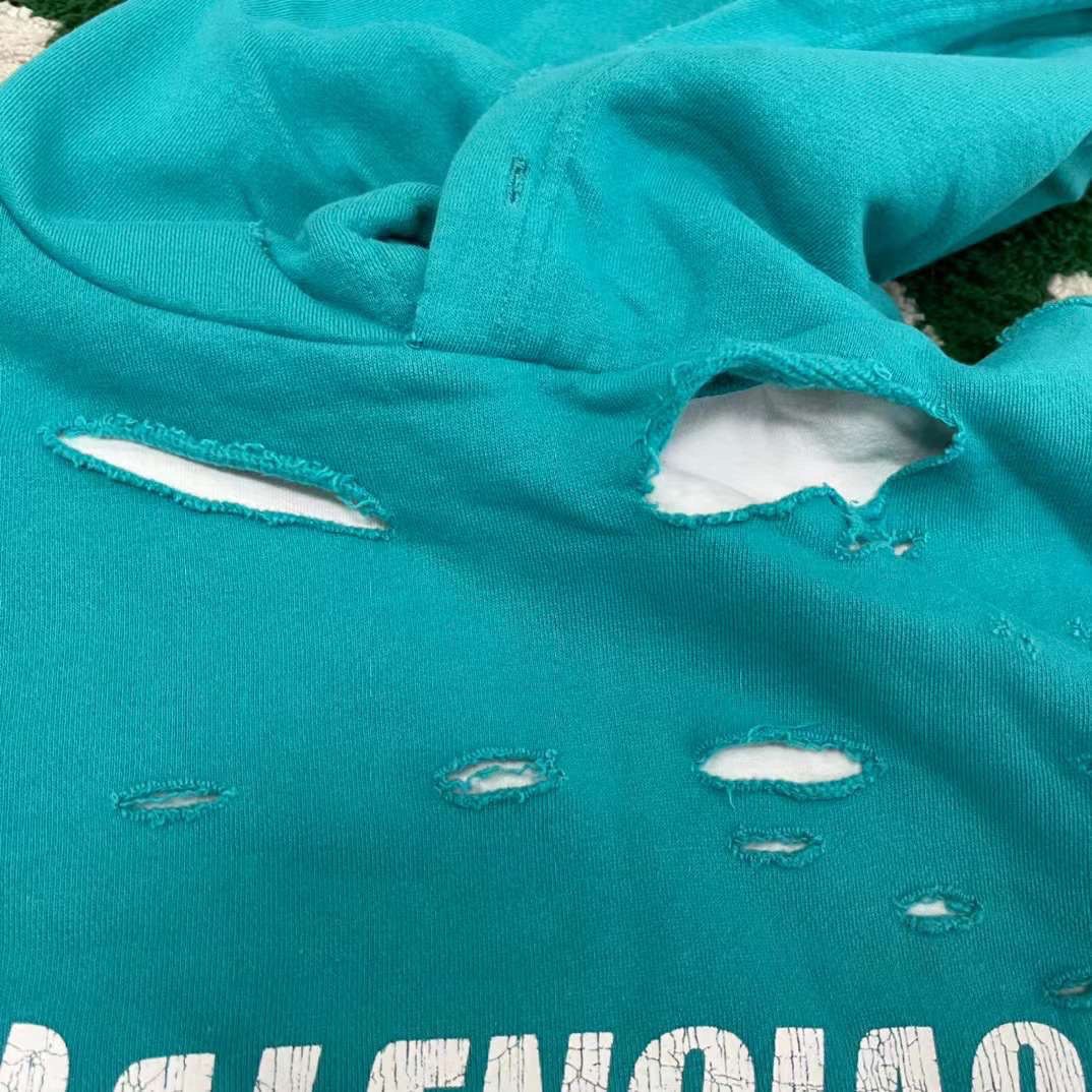 BALENCIAGA Caps Destroyed Hoodie