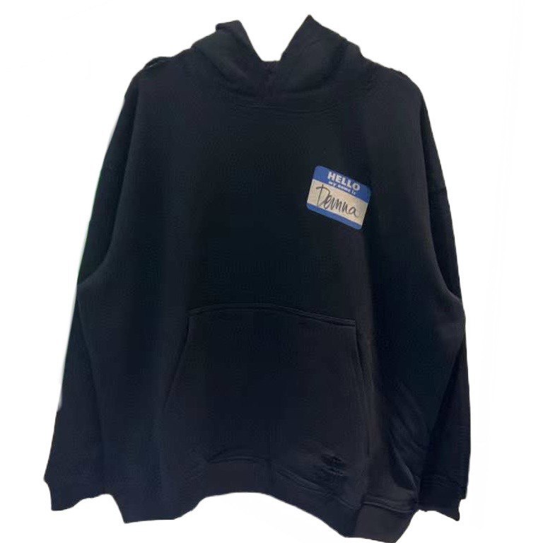 BALENCIAGA "Hello My Name is Demna" Black  Hoodie