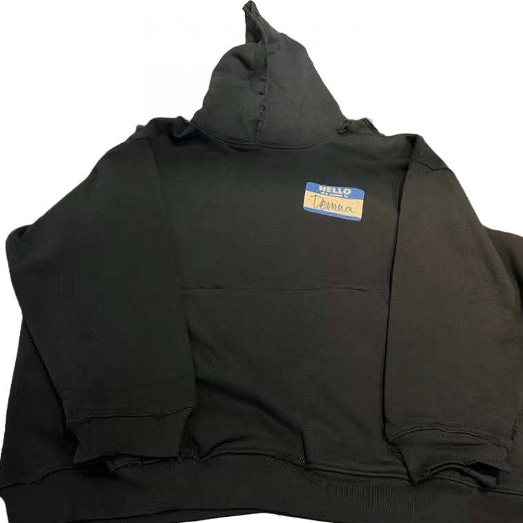 BALENCIAGA "Hello My Name is Demna" Black  Hoodie