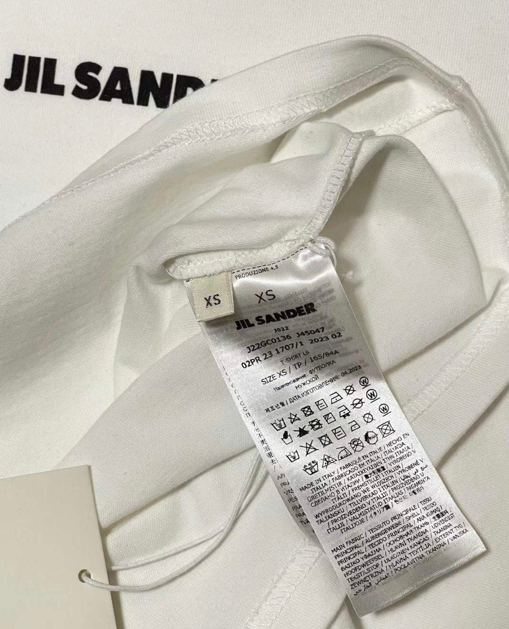 JIL SANDER White Logo Print T-Shirt