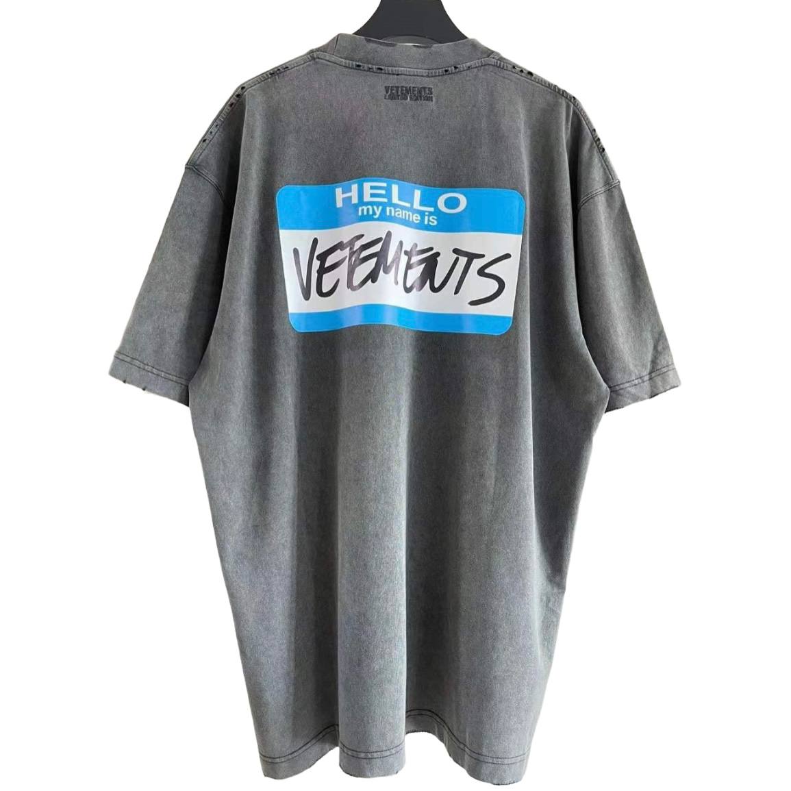 VETEMENTS  My Name Is Vetements Faded T-Shirt
