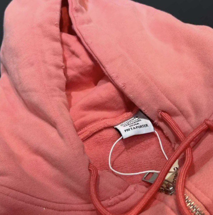 VETEMENTS "My Name Is VETEMENTS" Pink Faded Zip-Up Hoodie