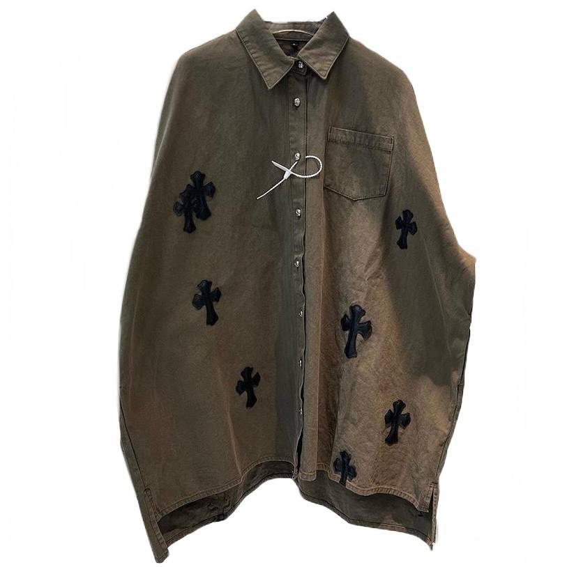 CHROME HEARTS Work Dog Jacket "Brown & Black Crosses"