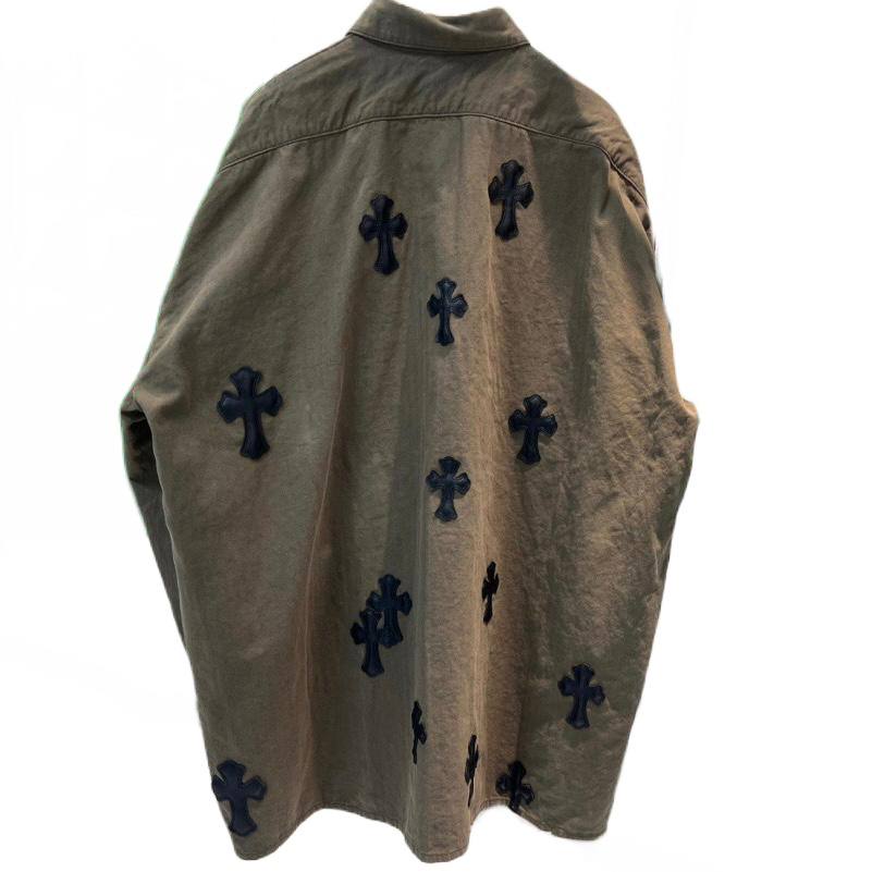 CHROME HEARTS Work Dog Jacket "Brown & Black Crosses"