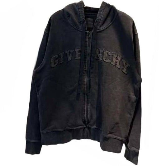 GIVENCHY Black Zipped Hoodie