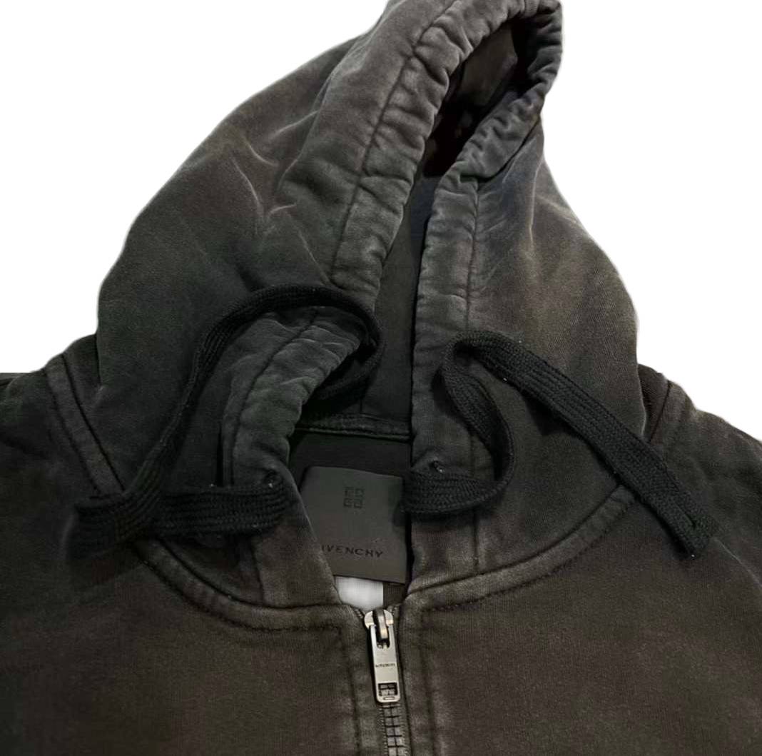 GIVENCHY Black Zipped Hoodie