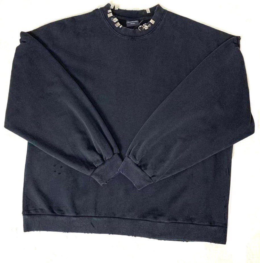 BALENCIAGA Pierced Oversized Crew Sweatshirt