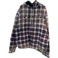 BALENCIAGA  Bleached Red  Padded Flannel Hood Shirt