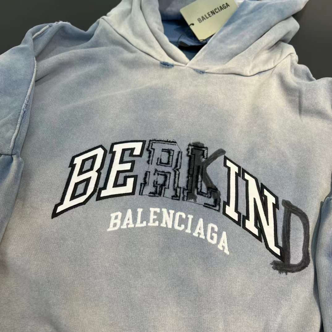 Balenciaga light blue online hoodie