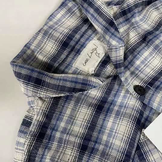 GREG LAUREN Plaid Print Long Sleeve Western Shirt