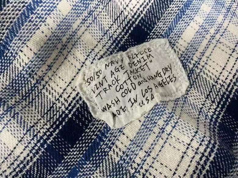 GREG LAUREN Plaid Print Long Sleeve Western Shirt