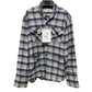 GREG LAUREN Plaid Print Long Sleeve Western Shirt