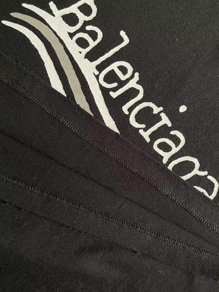 BALENCIAGA  Black Oversize T Shirt With Logo