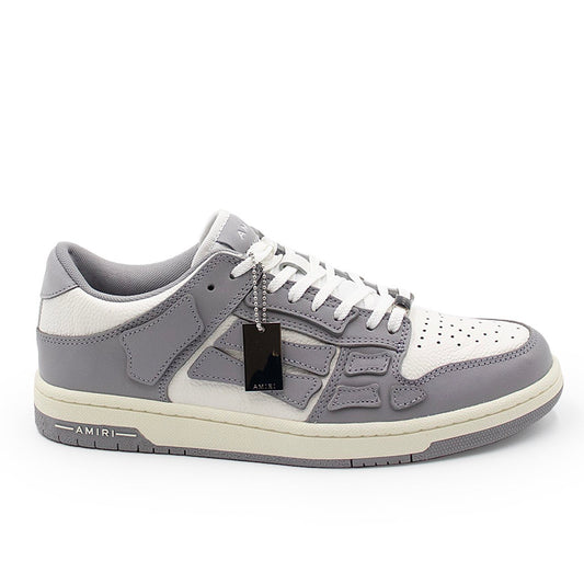 AMIRI  Grey & White Skel Top Low Trainers