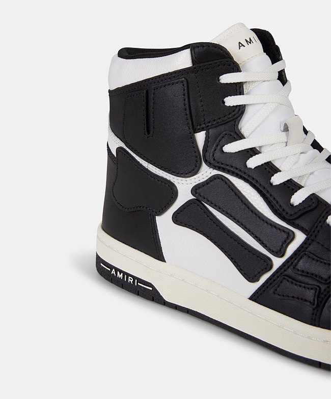 AMIRI Skel Top Hi-Top Sneakers in Black/White