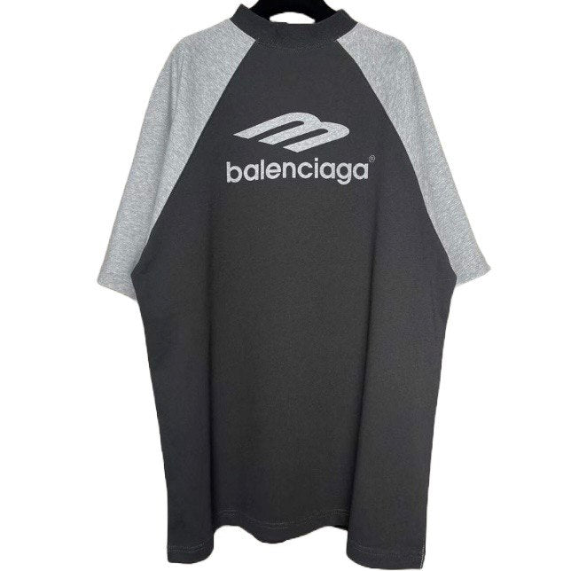 BALENCIAGA 3B Logo Printed Crewneck T-Shirt