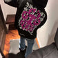 CHROME HEARTS Pink Dagger & Eye Chart Hoodie