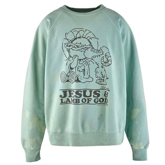 Saint Michael Crewneck Mint Sweatshirt