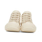 RICK OWENS Leather Lace-Up Milky Sneakers