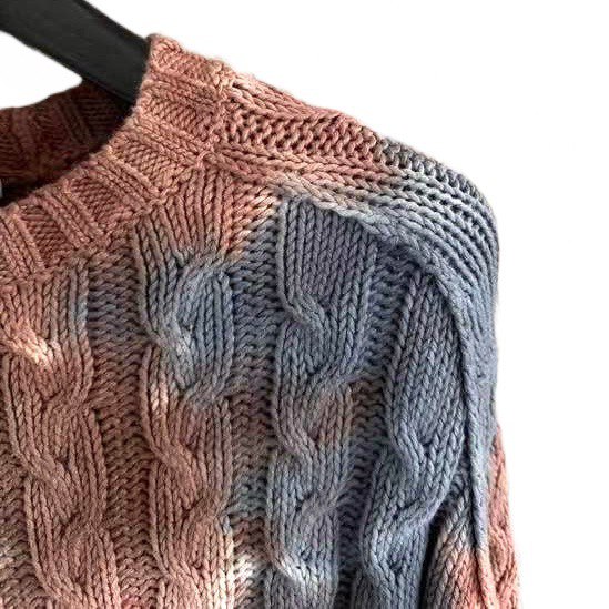 ACNE STUDIOS Tie-Dye Cable-Knit Jumper