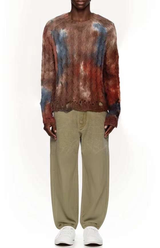 ACNE STUDIOS Tie-Dye Cable-Knit Jumper