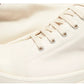 RICK OWENS Canvas Lace-Up Milky Sneakers