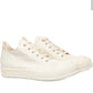 RICK OWENS Canvas Lace-Up Milky Sneakers