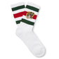 GUCCI  Appliquéd Striped Stretch Cotton-Blend Socks - White/Black