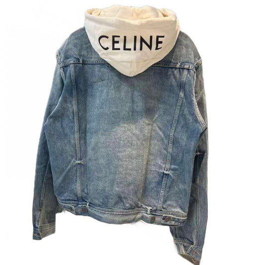 CELINE Trucker Jacket In Union Wash Denim