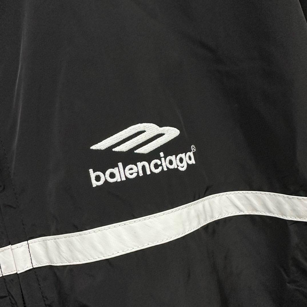 BALENCIAGA Black Embroidered Track Jacket