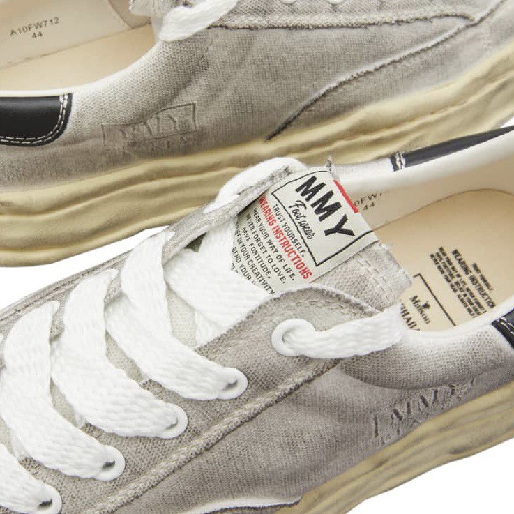 MAISON MIHARA YASUHIRO  Distressed Lace-Up Sneakers