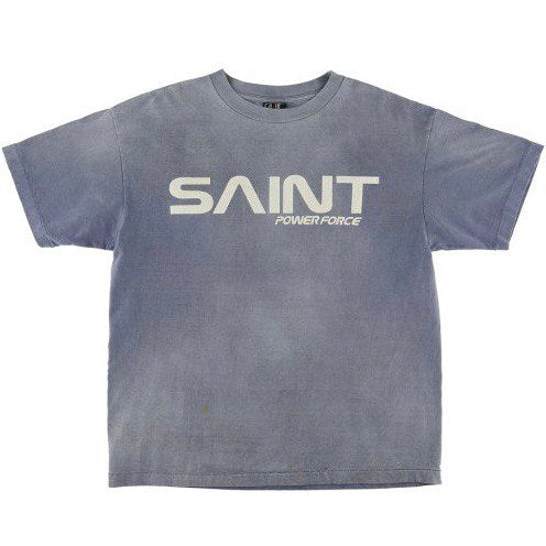 SAINT MICHAEL 'Power Force' Vintage Navy T-shirt